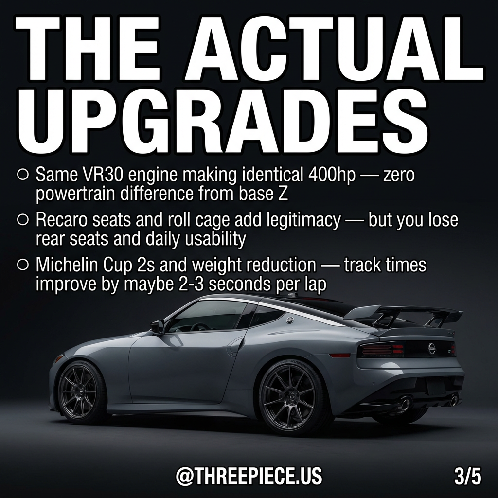 Nissan Z Trophy R interior with Recaro racing seats and roll cage