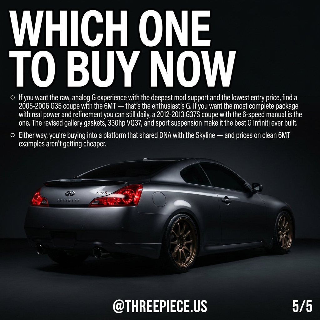 2012 Infiniti G37S coupe with 6-speed manual transmission and aftermarket wheels