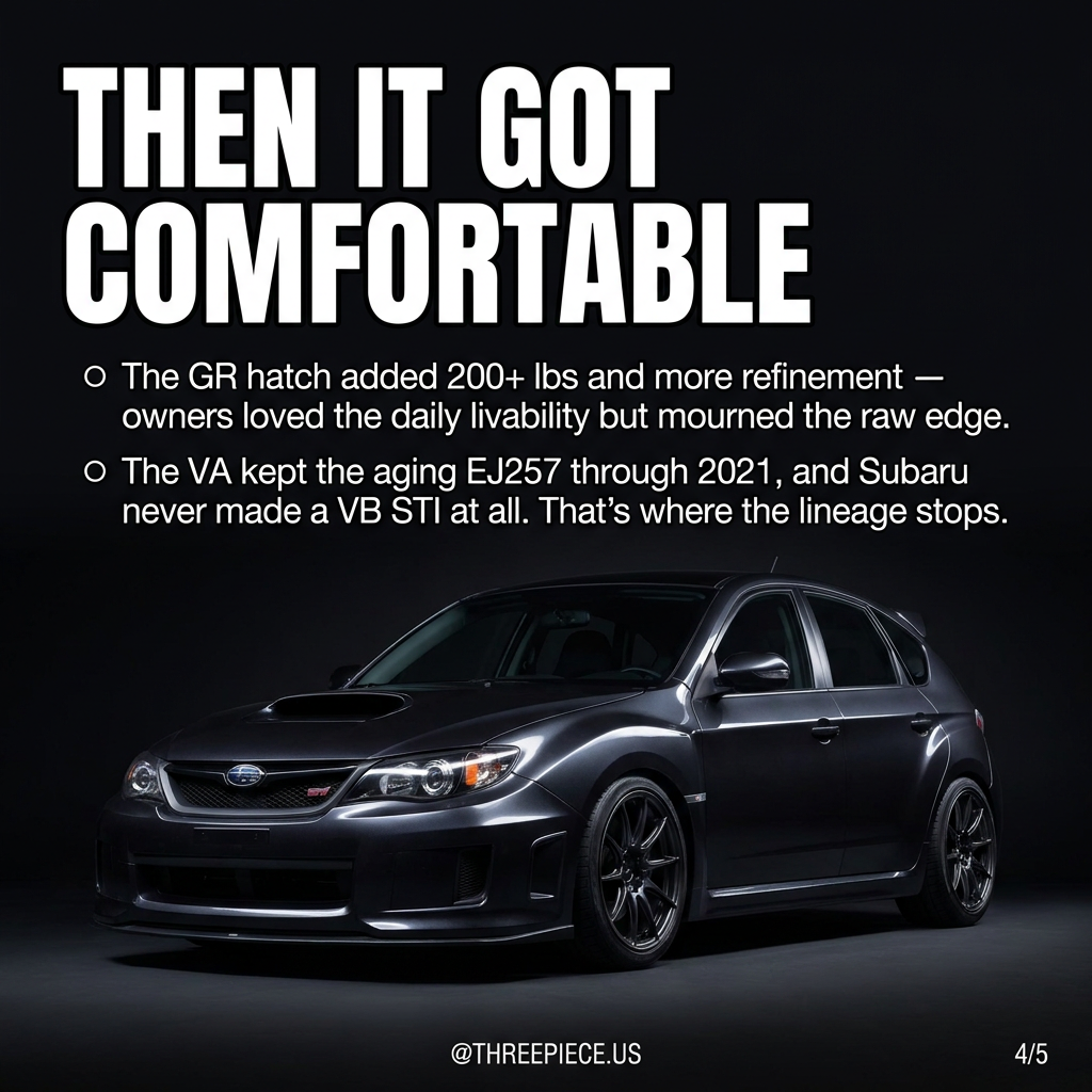 Subaru WRX STI GR hatchback third generation build