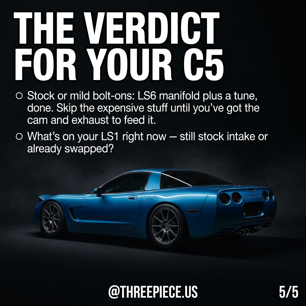 C5 Corvette with aftermarket wheels and staggered fitment