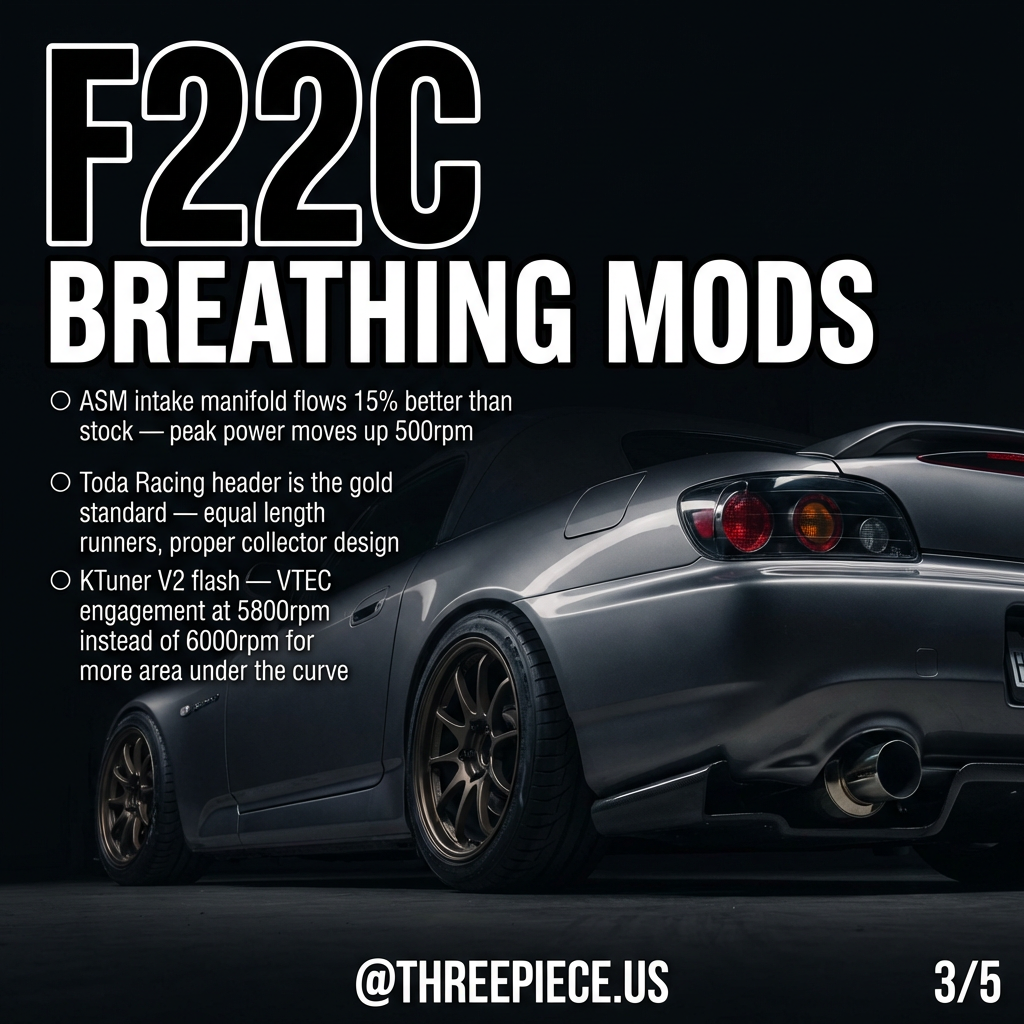 ASM intake manifold and Toda Racing header for Honda S2000 F22C engine