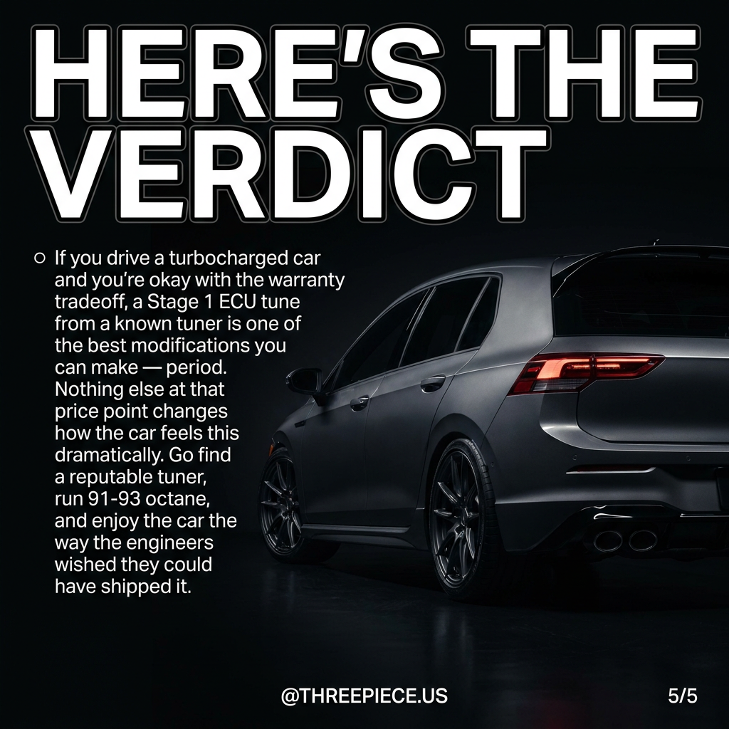 ECU tune verdict summary for turbocharged and naturally aspirated car owners