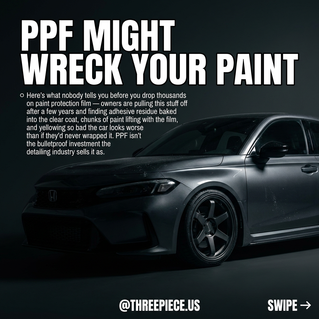Paint protection film problems and reasons not to buy PPF on a performance car