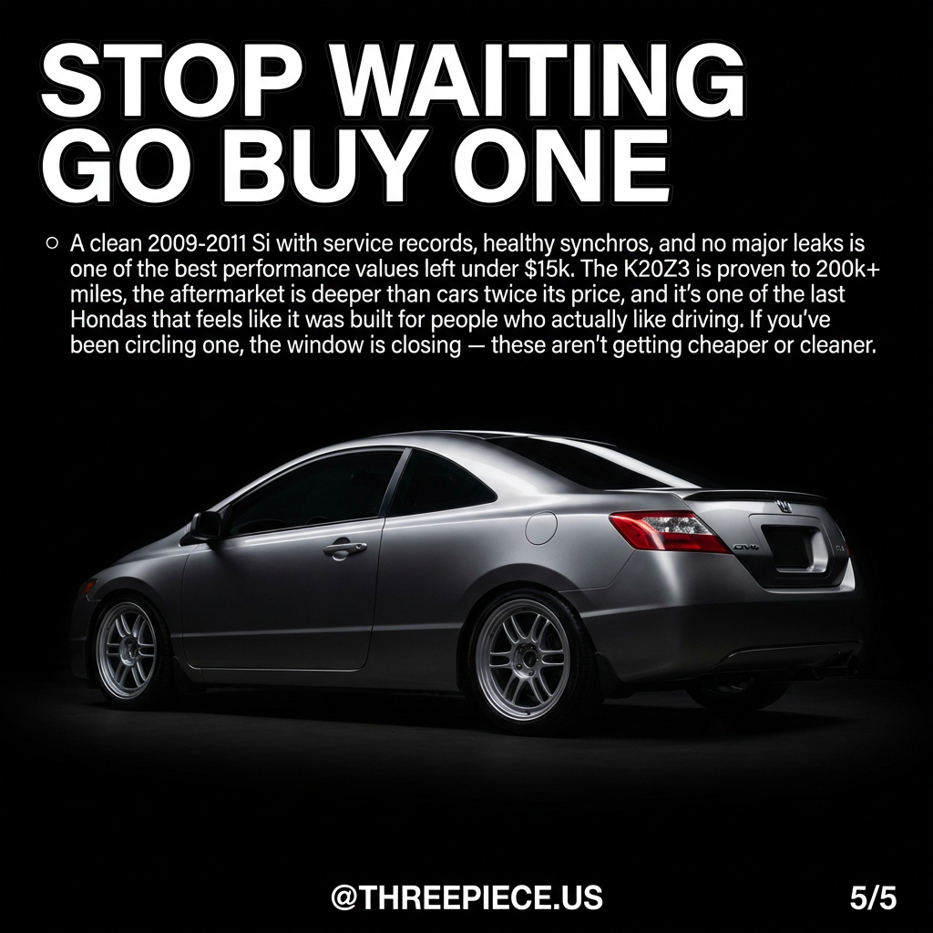 Clean 2009-2011 Honda Civic Si FG2 coupe with Work Emotion wheels and lowered stance