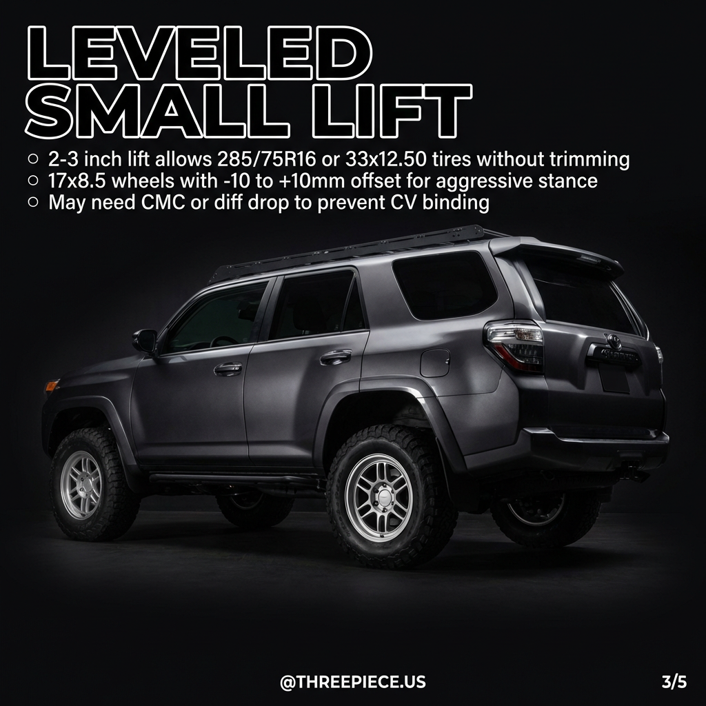 Stock Toyota 4Runner with OEM wheel specifications and tire sizing