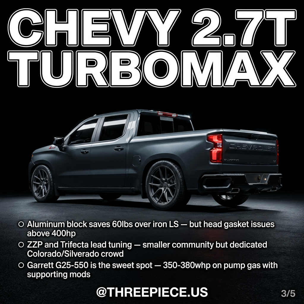 Chevy 2.7T TurboMax engine with aluminum block construction