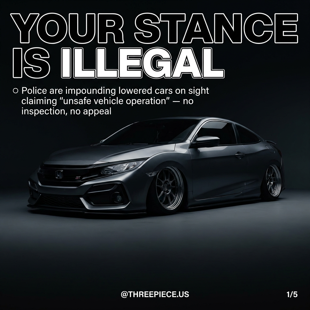 Police targeting lowered cars with unsafe vehicle citations