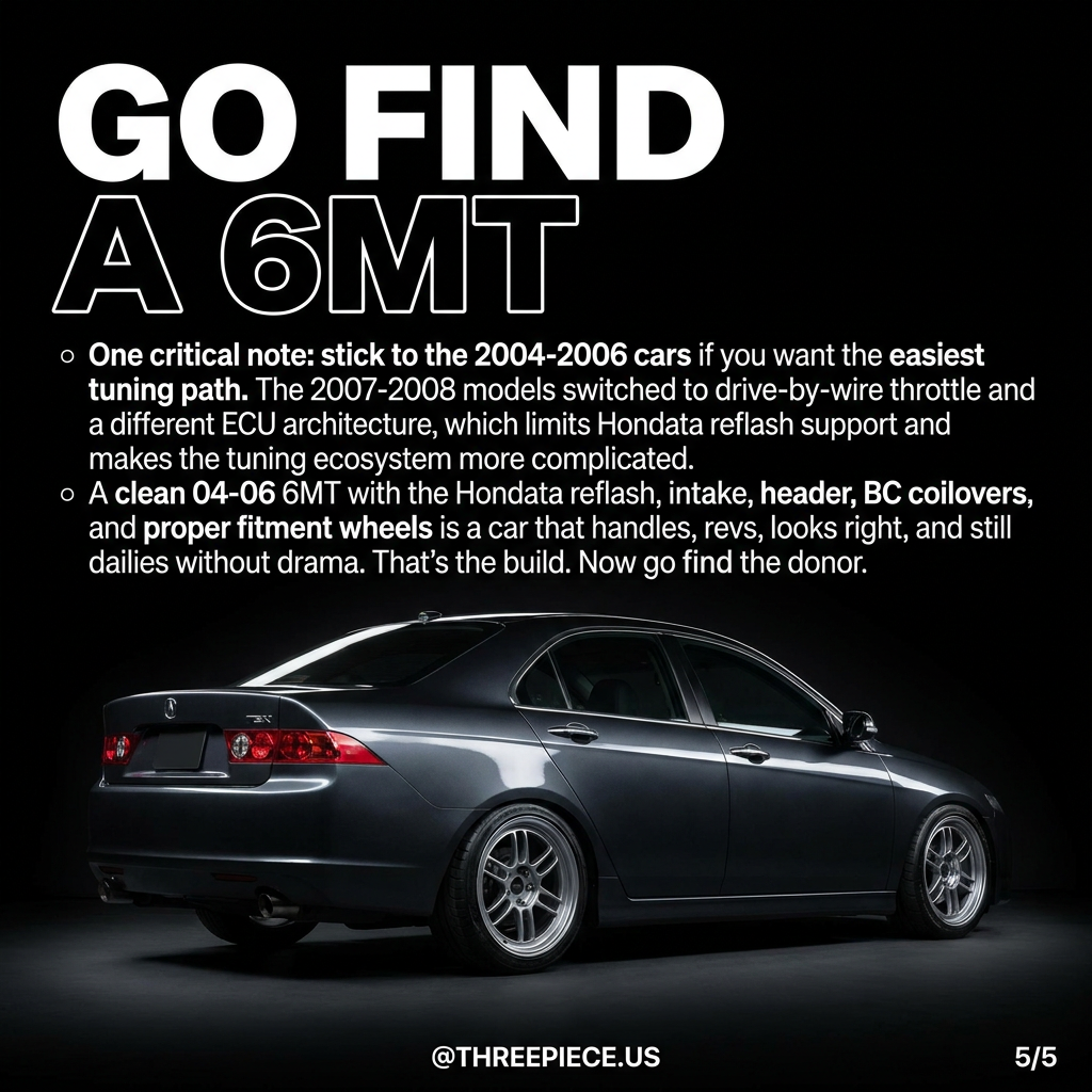 2004-2006 Acura TSX 6-speed manual K24A2 build complete