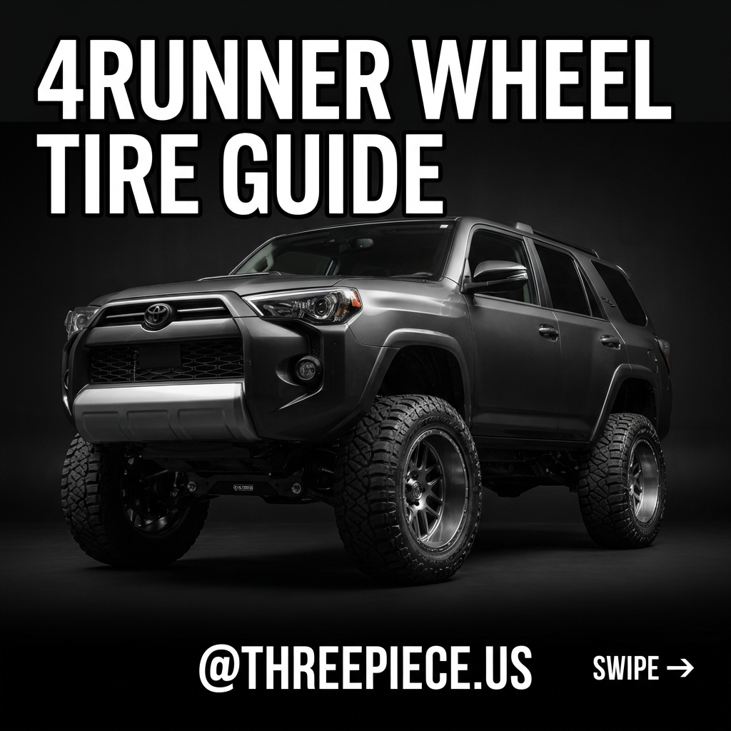 Toyota 4Runner wheel and tire fitment guide showing stock and lifted setups