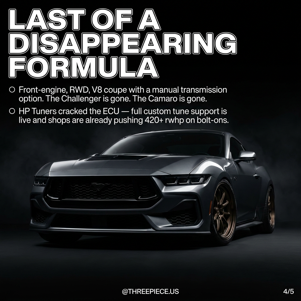 Ford Mustang GT S650 rear three-quarter showing aggressive stance and wide body