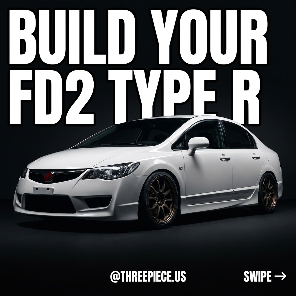 Honda Civic Type R FD2 build guide with K20A engine and aftermarket wheel fitment