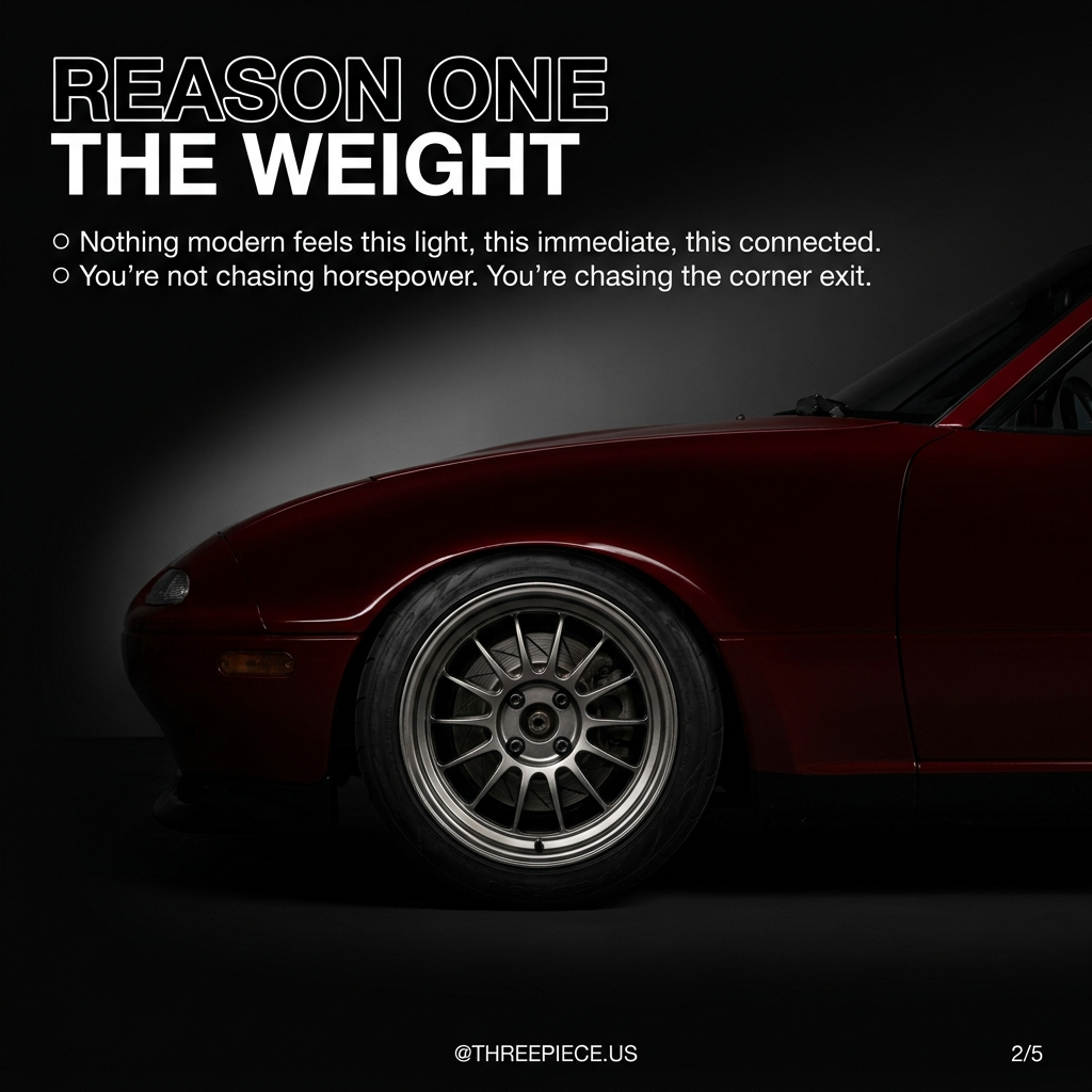 NA Miata weight advantage - 2100 lb lightweight rear drive roadster