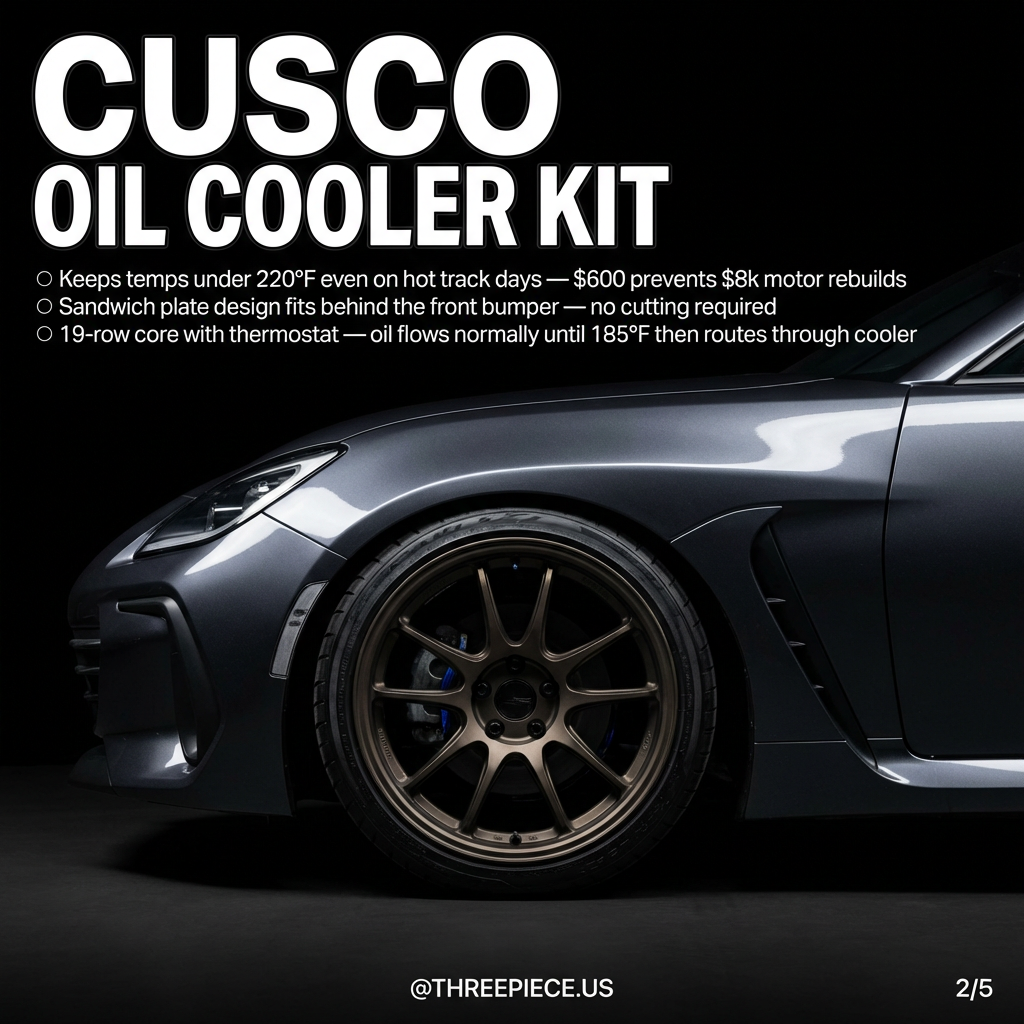 Cusco oil cooler kit BRZ GR86 FA20 FA24 installation