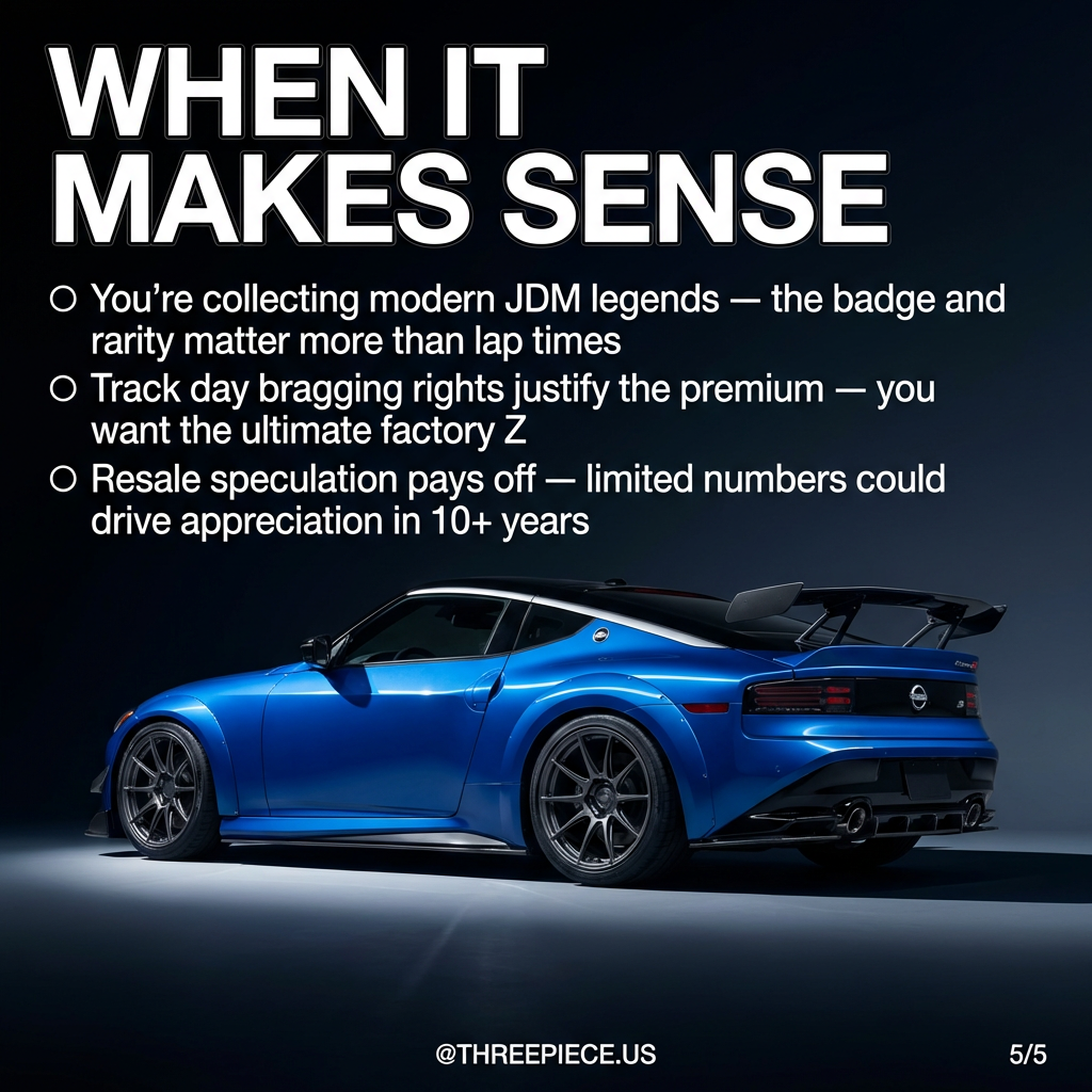 Nissan Z Trophy R at track day event with other performance cars