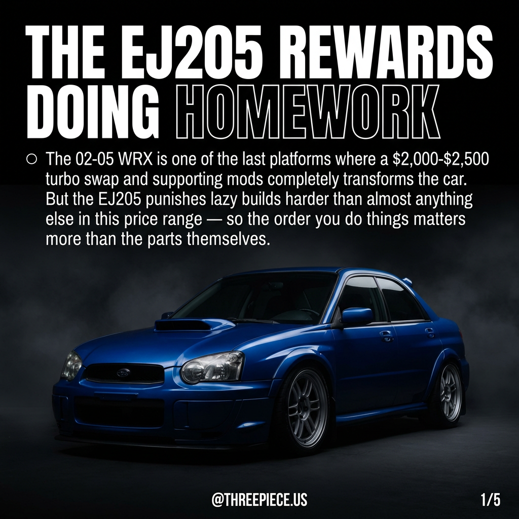 2002-2005 Subaru WRX GD build guide overview with EJ205 turbo flat-four