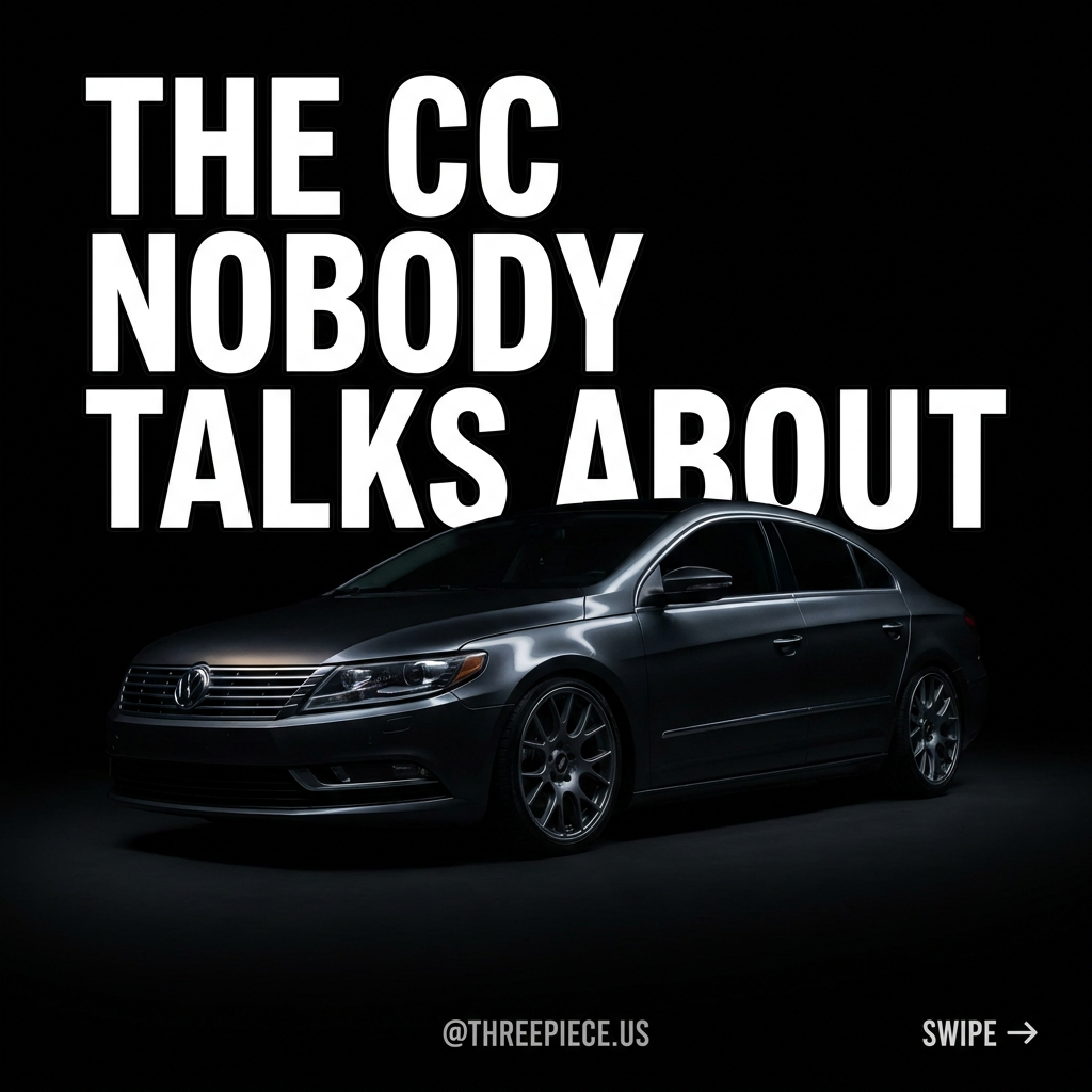 VW CC VR6 4Motion front three-quarter view with aftermarket wheels