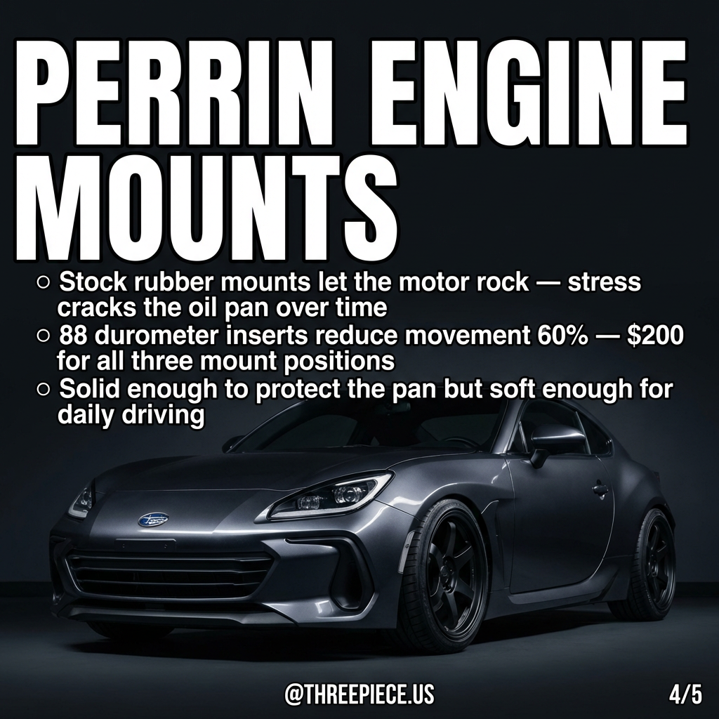 Perrin engine mounts BRZ GR86 durometer inserts installation