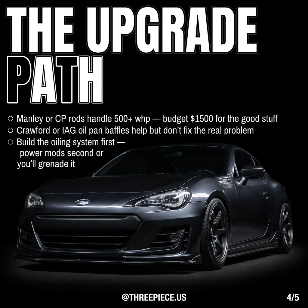 Aftermarket oil pickup and baffle system for FA20 engine