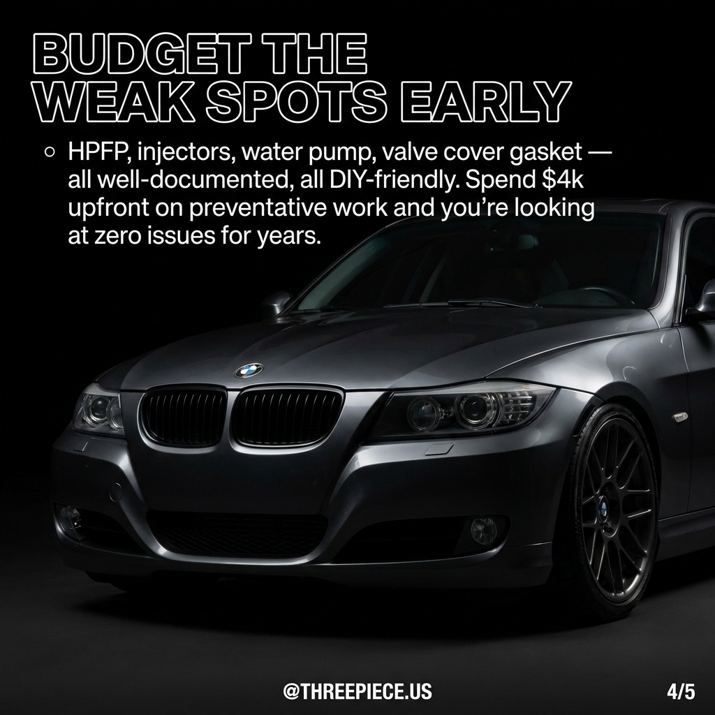 BMW E90 335i N54 preventative maintenance parts list for reliability
