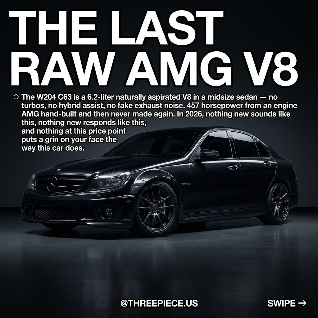 2008-2011 Mercedes-Benz W204 C63 AMG with naturally aspirated M156 V8