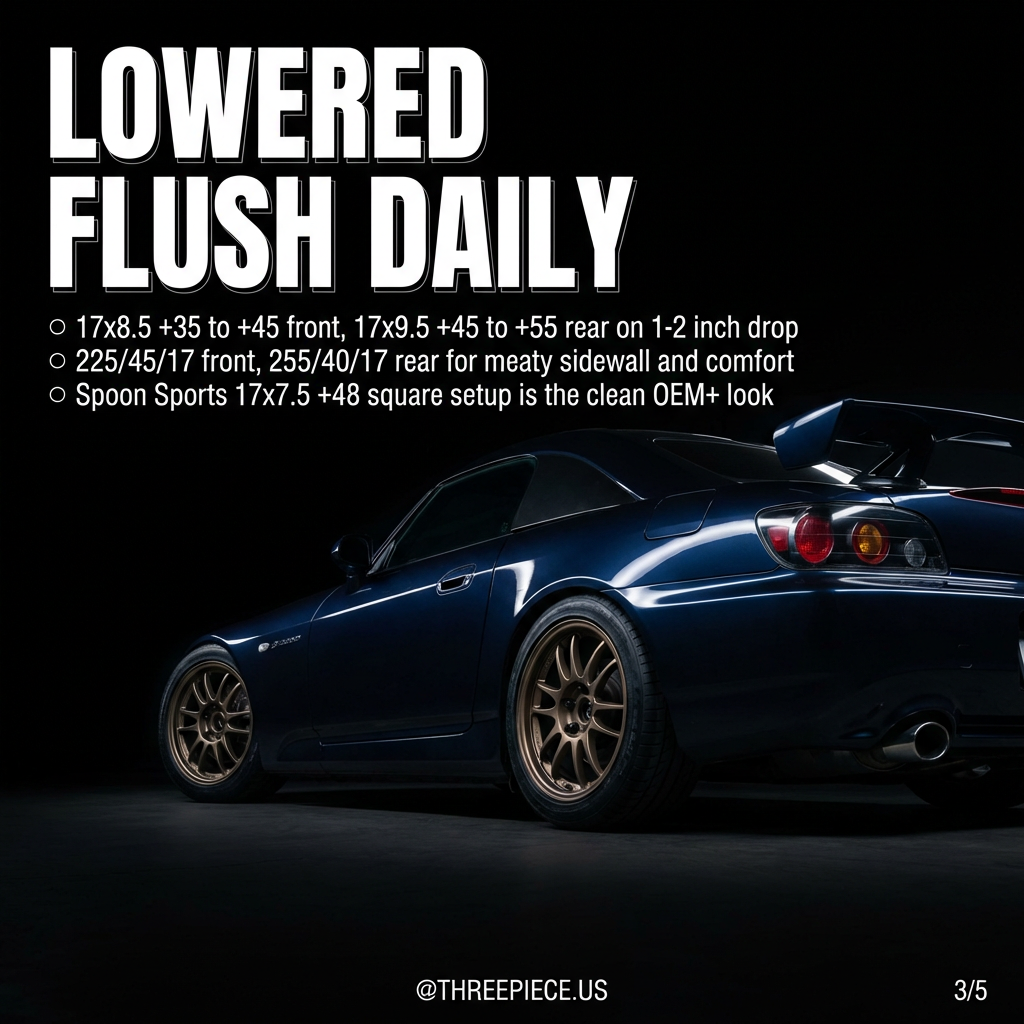 Stock Honda S2000 wheel specifications and tire sizes