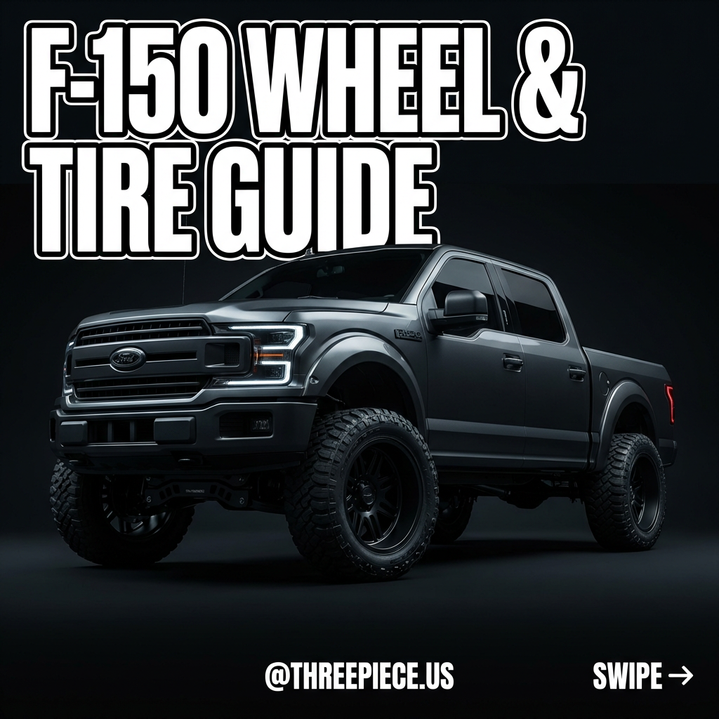 Ford F-150 wheel and tire sizing guide stock to lifted