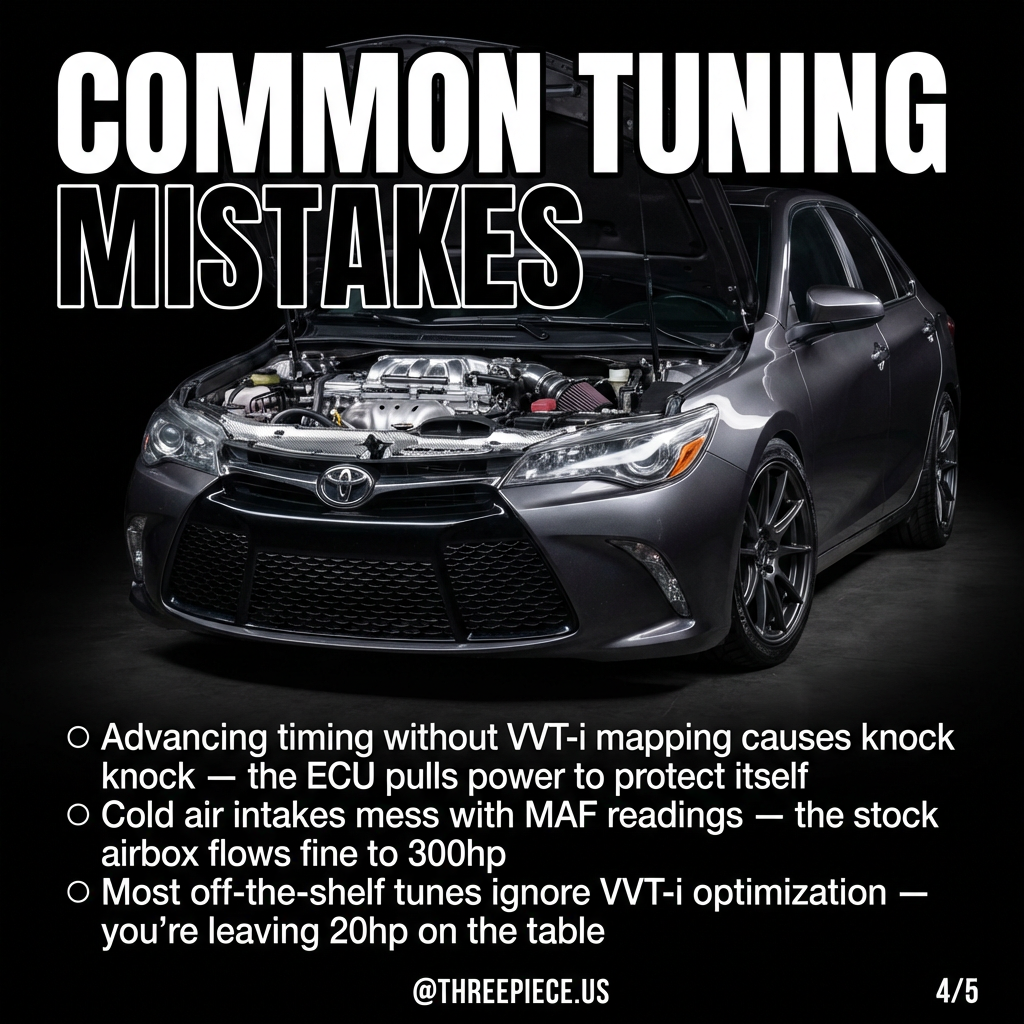 ECU timing map showing VVT-i interference with static timing advances