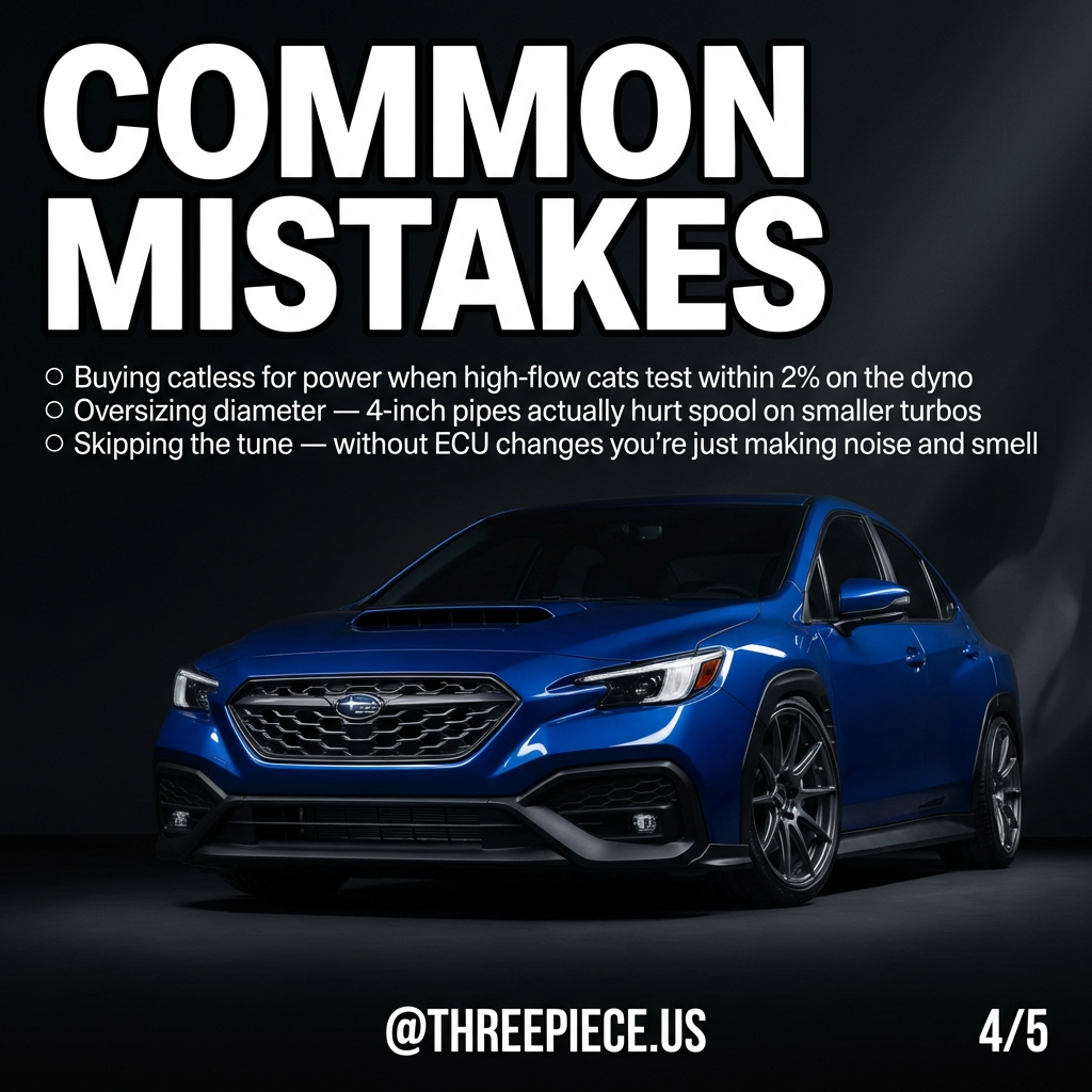 oversized downpipe showing velocity loss on small turbo