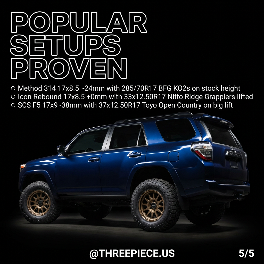 Big lift Toyota 4Runner with 37-inch tires and beadlock wheels