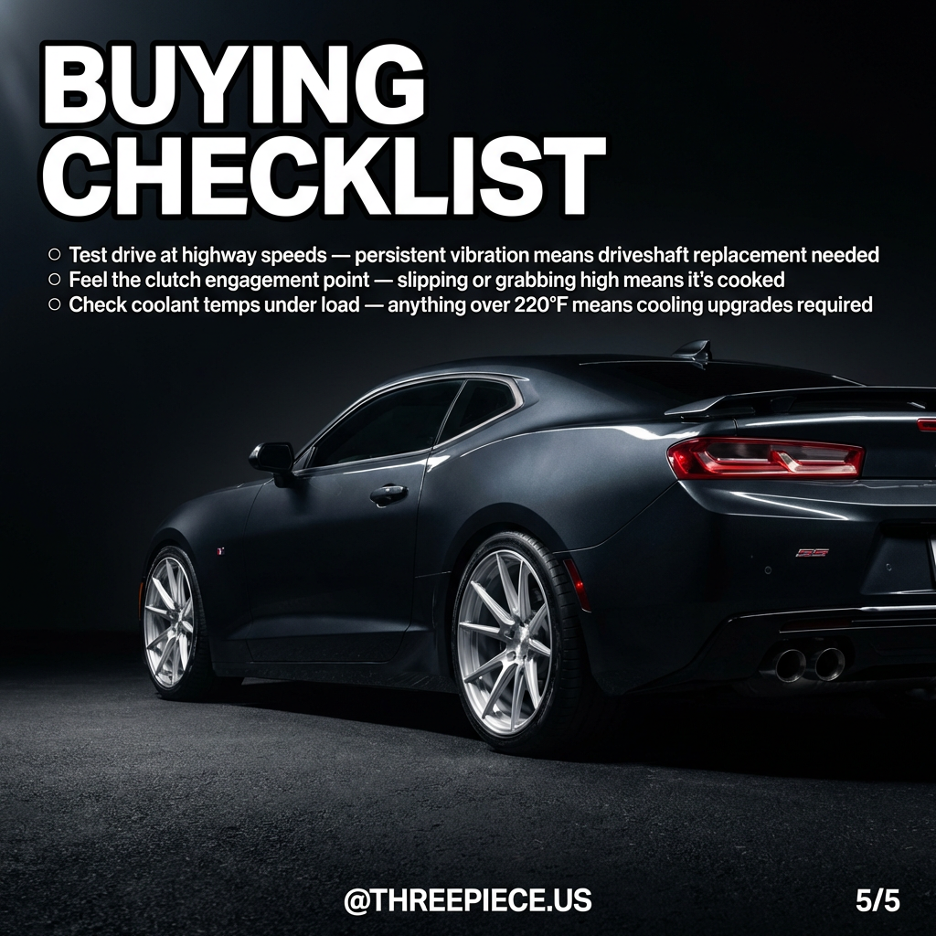 Camaro SS pre-purchase inspection checklist points