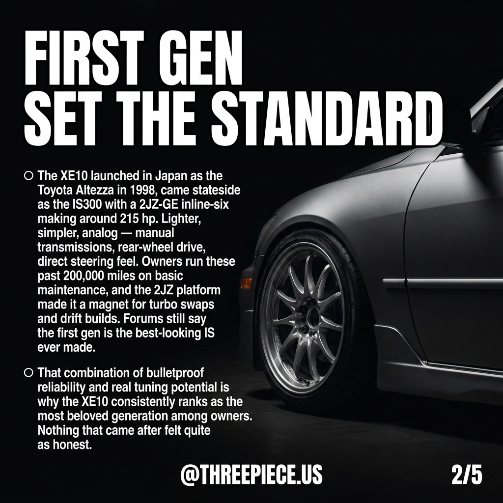First generation Lexus IS300 XE10 with 2JZ-GE inline six