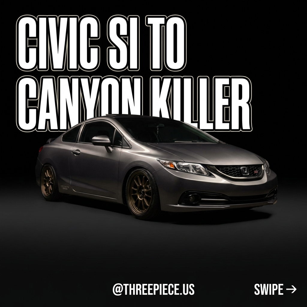 9th gen Honda Civic Si canyon build with Konig Hypergram wheels and BC Racing coilovers