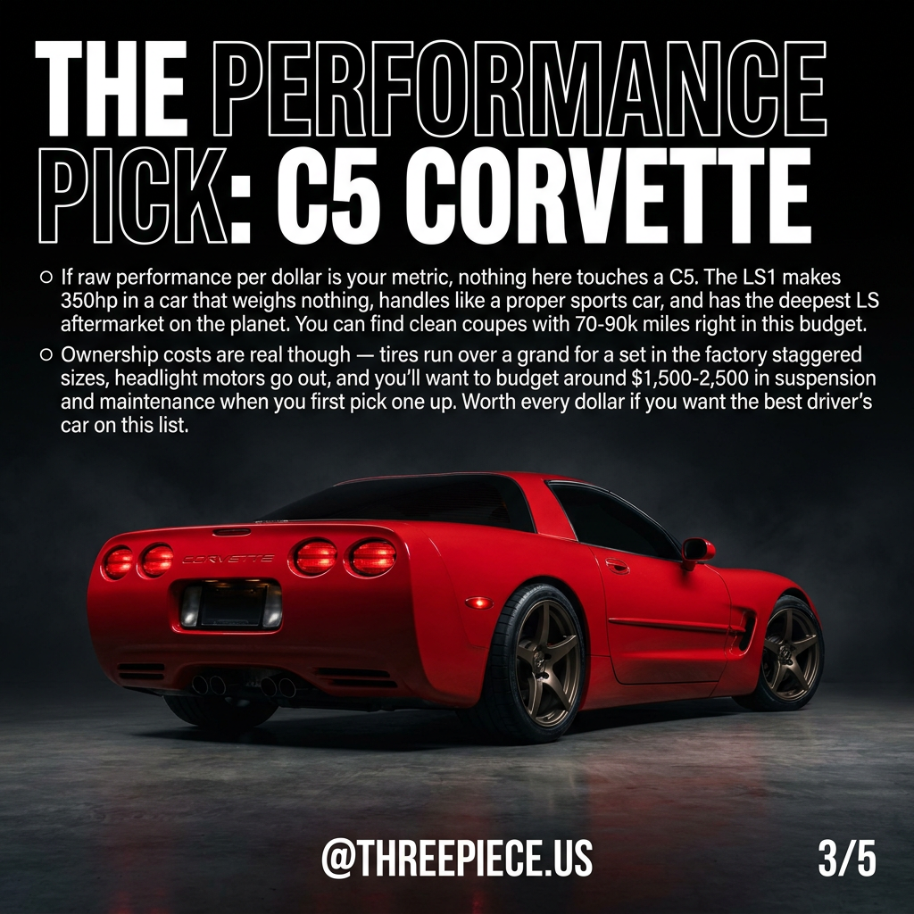 C5 Corvette LS1 V8 best performance car under 15K