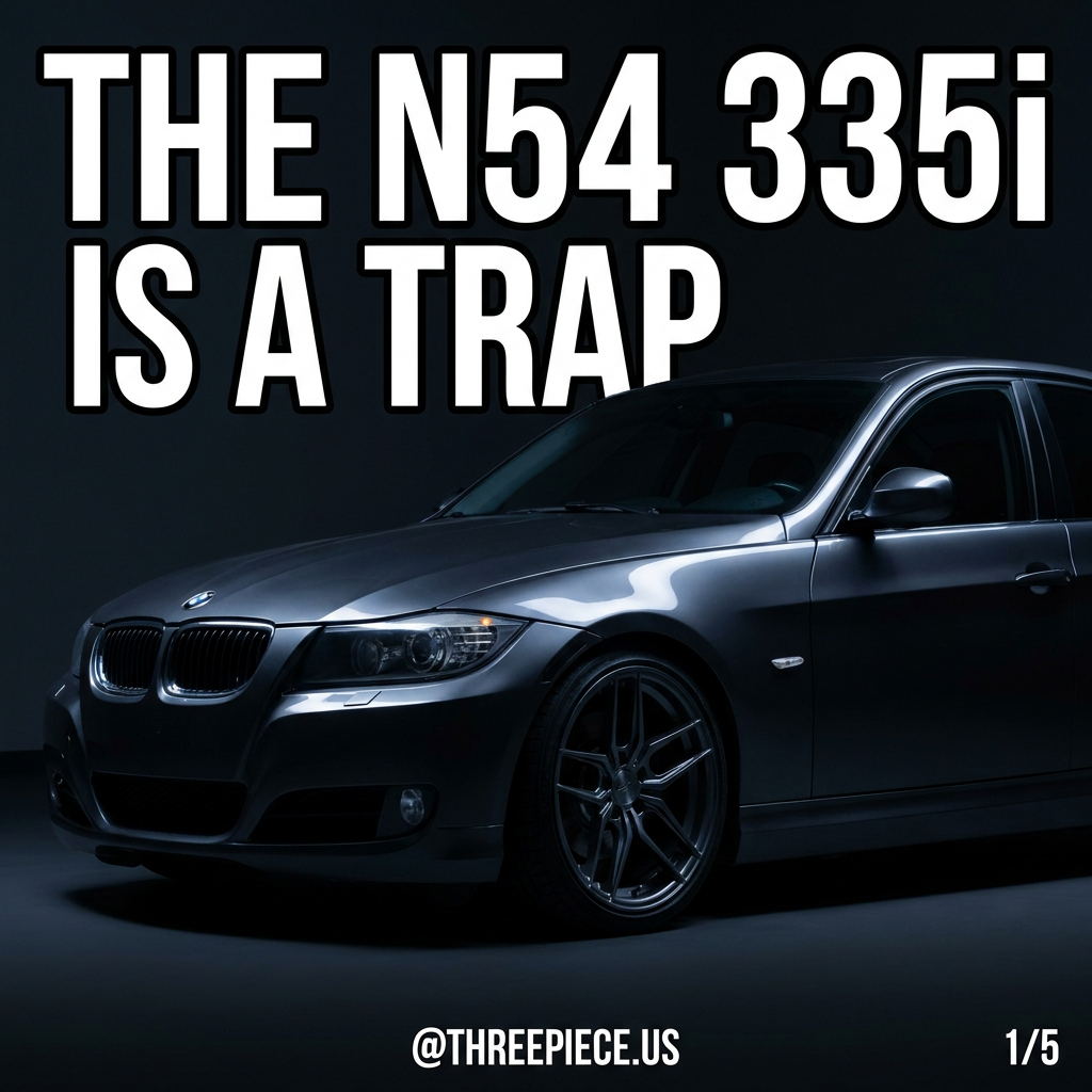 BMW E90 335i N54 twin turbo engine bay showing common problem areas