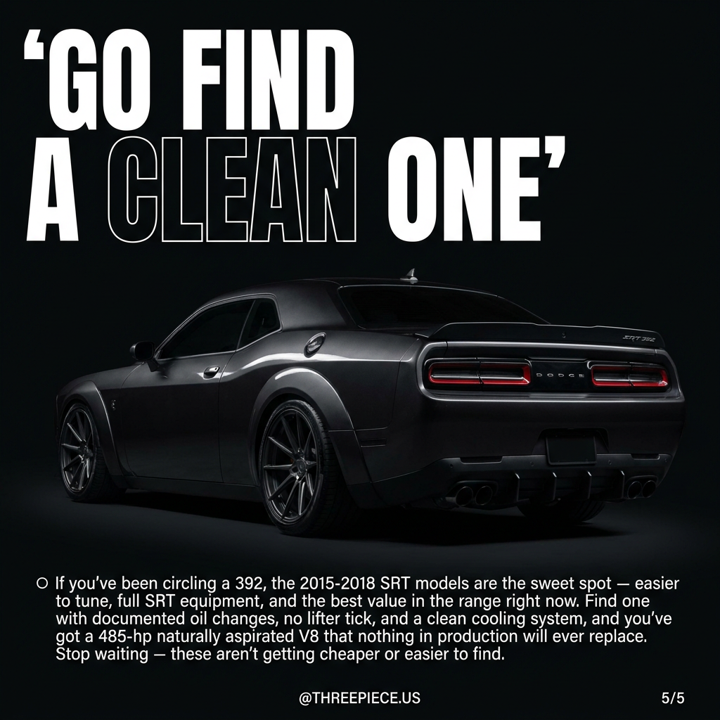 Dodge Challenger SRT 392 parked showing aggressive stance and wheel fitment