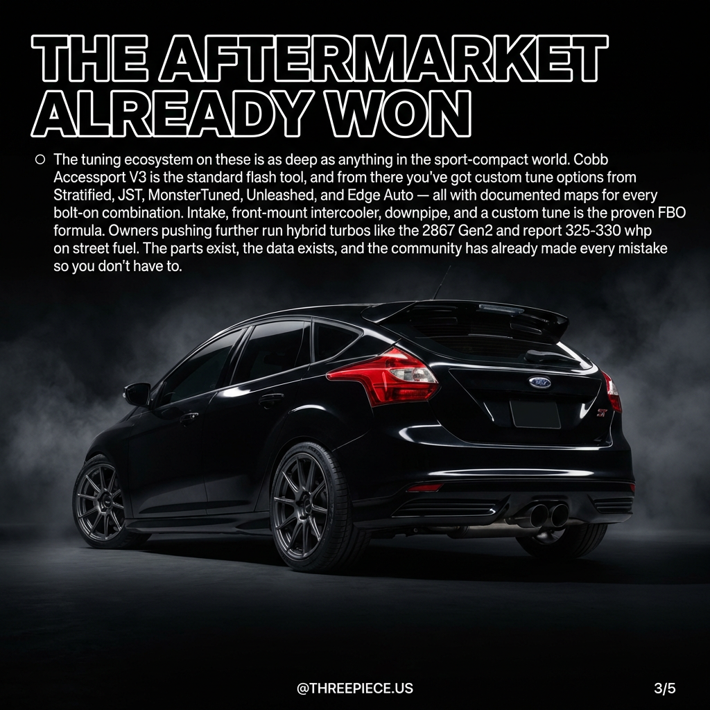 Ford Focus ST aftermarket parts including intercooler piping and exhaust