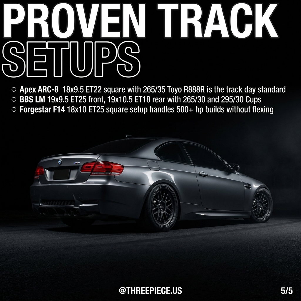 BMW E92 M3 track proven wheel and tire setup