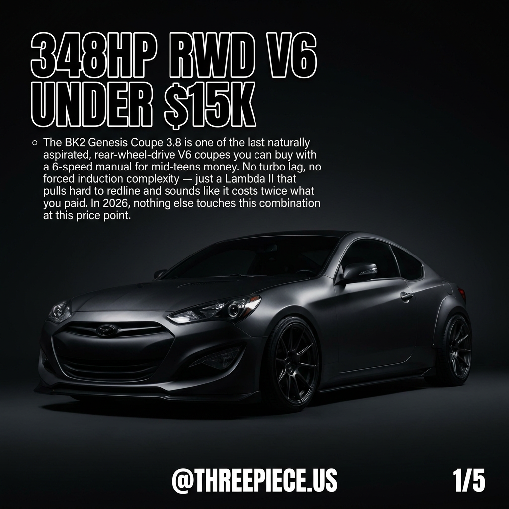 2013-2016 Hyundai Genesis Coupe 3.8 BK2 rear-wheel-drive V6 coupe