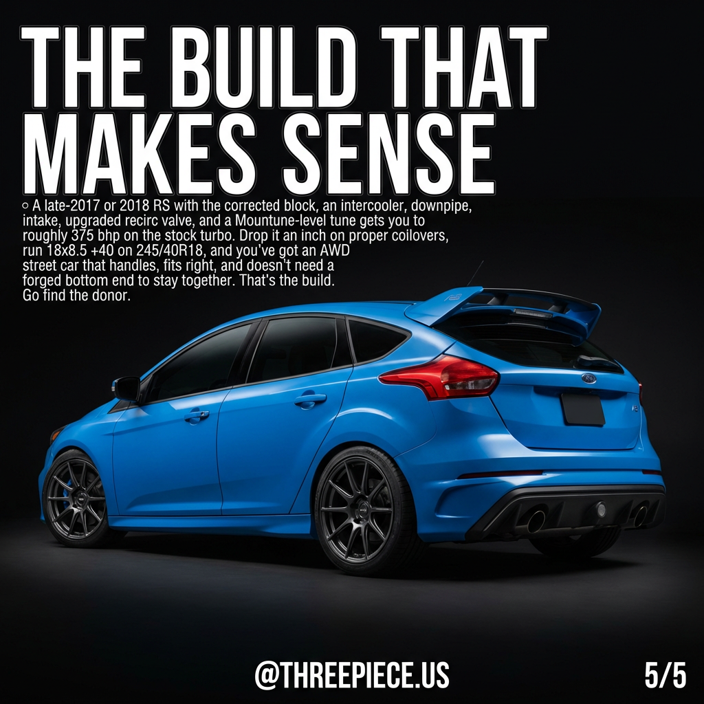 Ford Focus RS Mk3 complete build with 18x8.5 wheels and lowered suspension