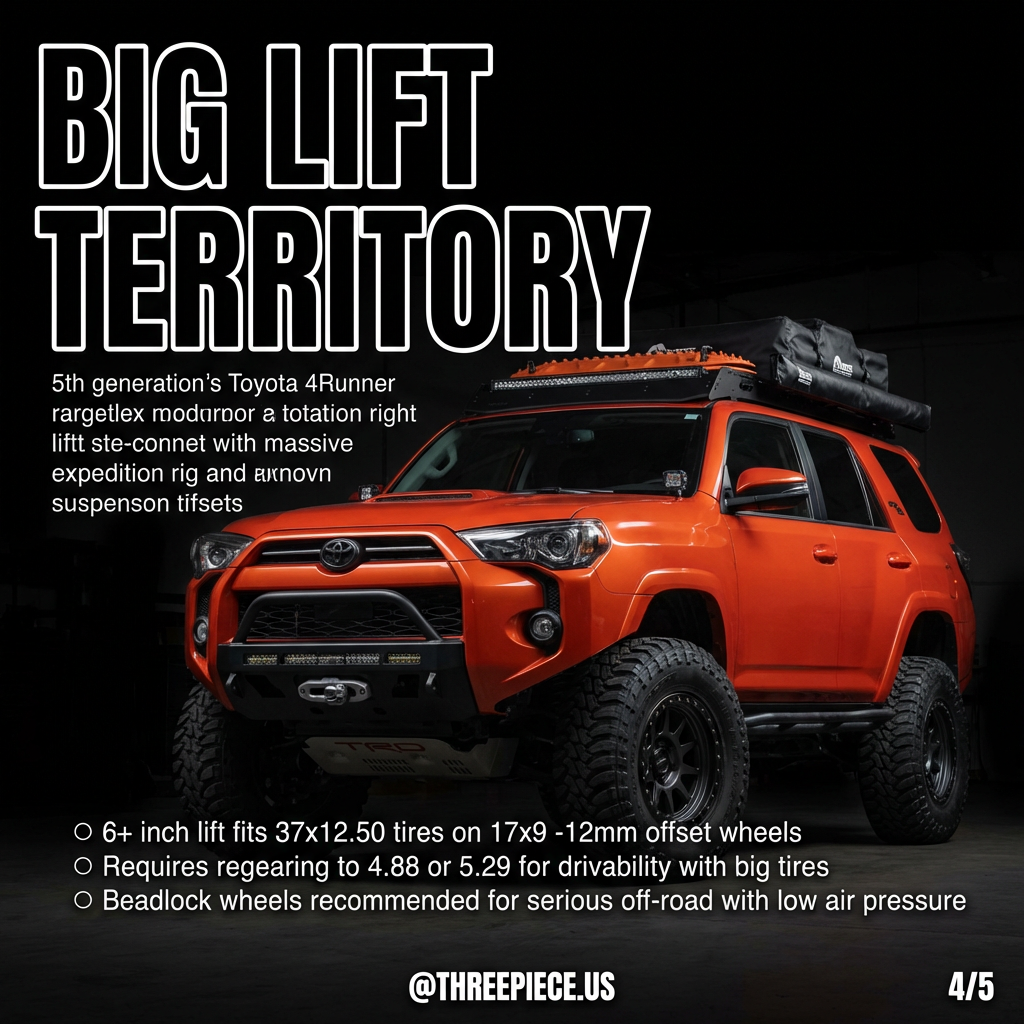 Leveled Toyota 4Runner with 33-inch tires and aftermarket wheels