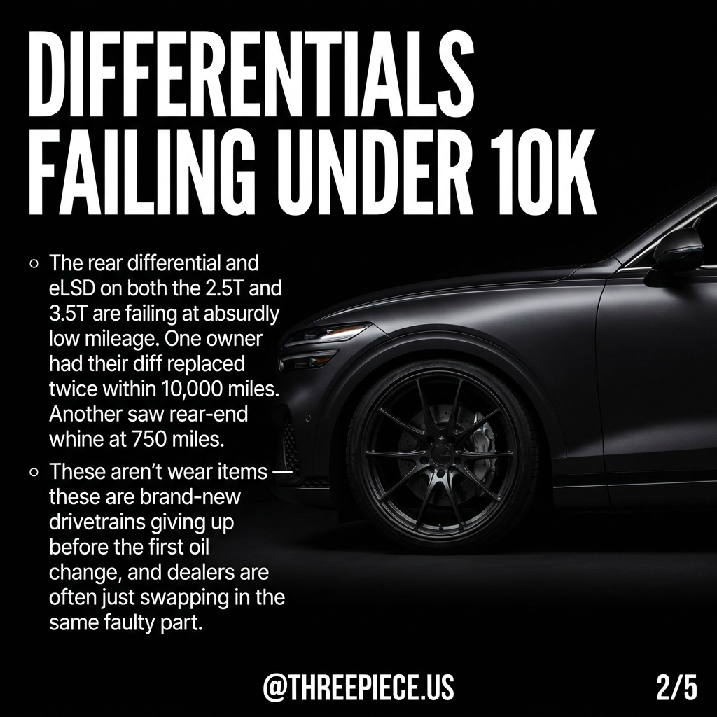 Genesis GV70 rear differential and eLSD failure documentation