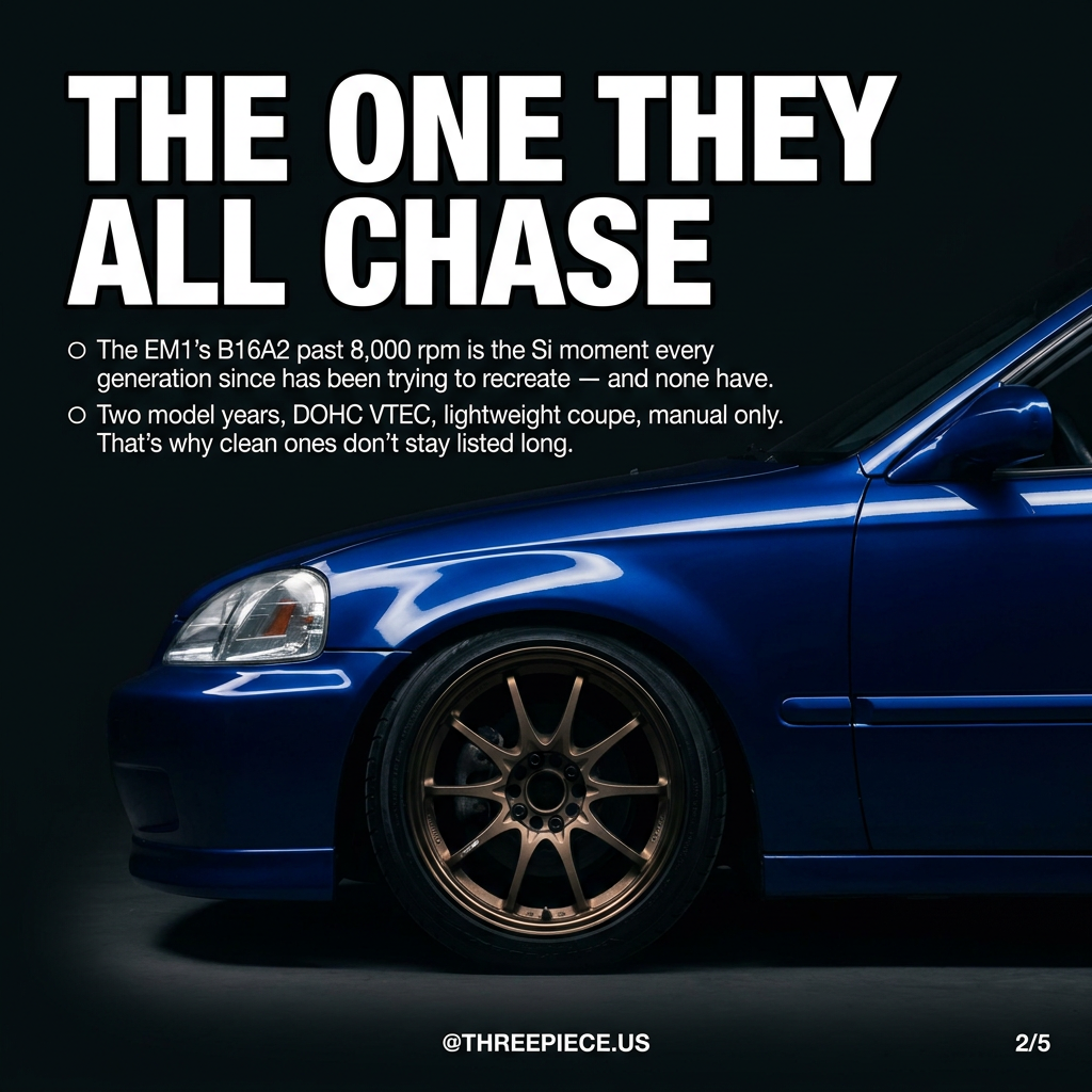 Honda Civic Si EM1 coupe with B16A2 DOHC VTEC engine