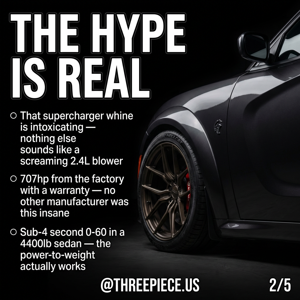 Hellcat supercharged 6.2L HEMI engine bay