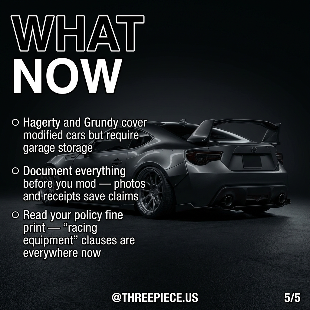 Documentation folder with modification receipts and photos