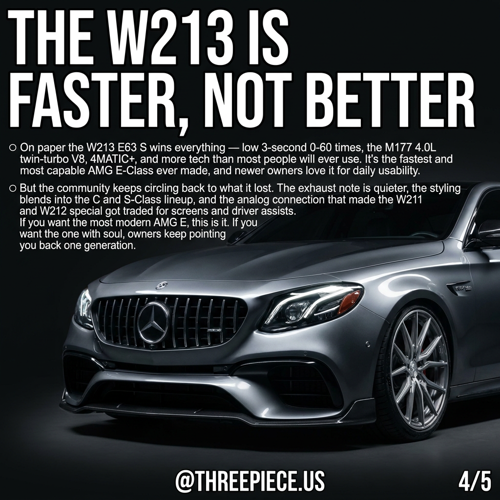 Mercedes W213 E63 S AMG with M177 4.0L twin-turbo V8