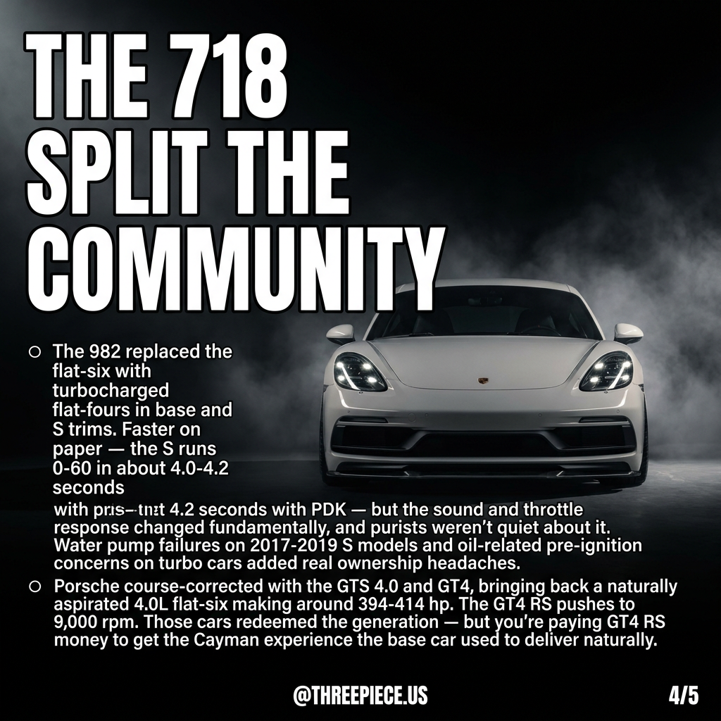 Porsche 981 Cayman GT4 with naturally aspirated 3.8L flat-six
