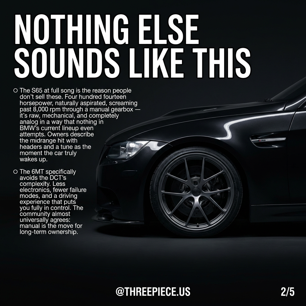 Interior view of E92 M3 six-speed manual transmission shifter