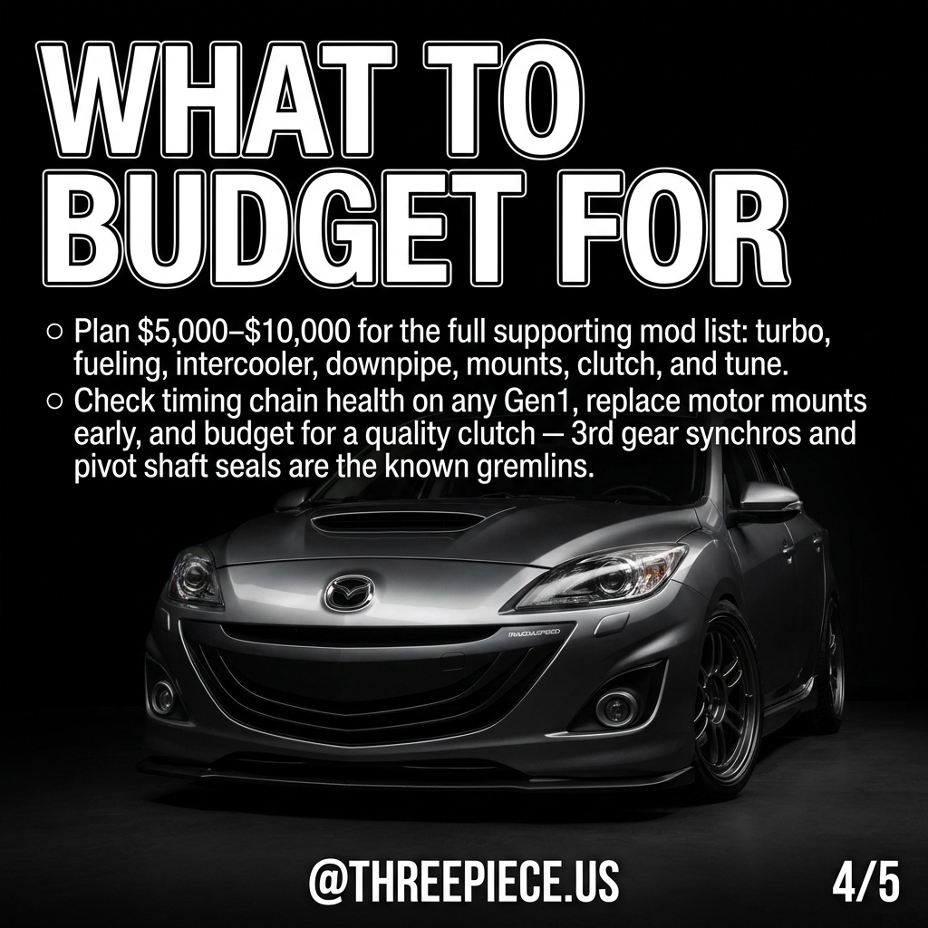 Mazdaspeed3 known failure points timing chain transmission synchro