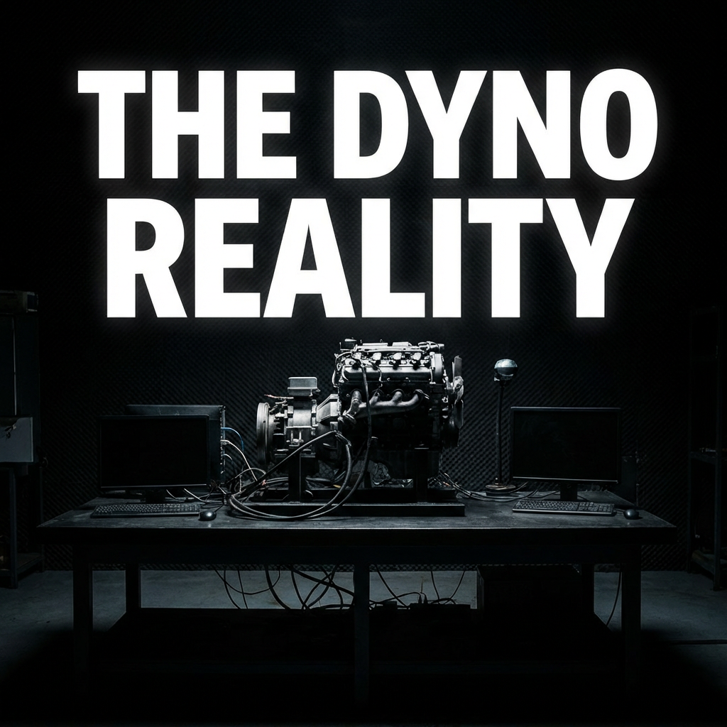 Dyno chart showing minimal power gains from aftermarket cold air intake