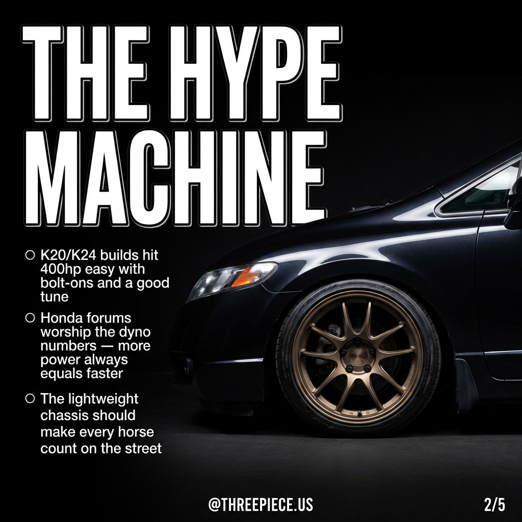 Honda K20 K24 engine bay with turbo setup